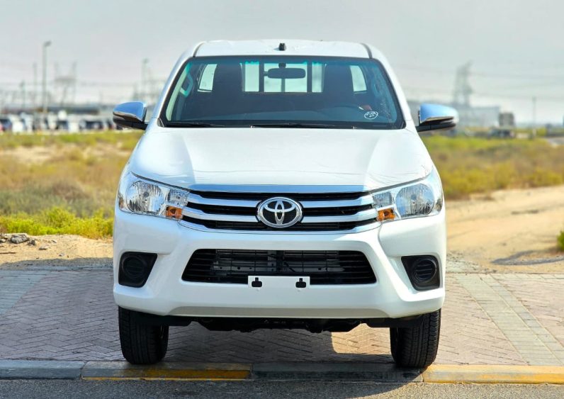 TOYOTA HILUX DIESEL 2.4 NARROW – M/T – BASIC – POWER WINDOWS – 2025 MODEL – WHITE INSIDE RED – OMANI