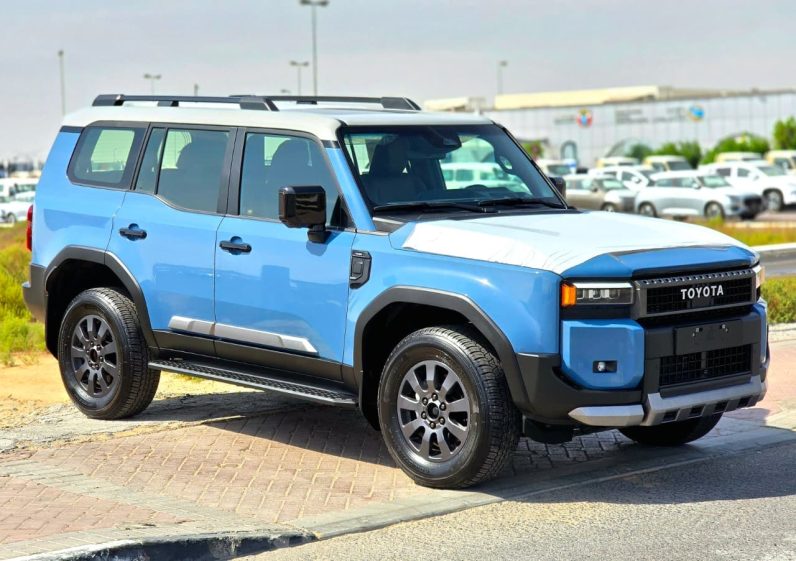 TOYOTA PRADO 2.4T PETROL – ADVENTURE HIGH PACKAGE – MEMORY SEATS – RADAR – HUD – 2025 MODEL – BLUE INSIDE BROWN