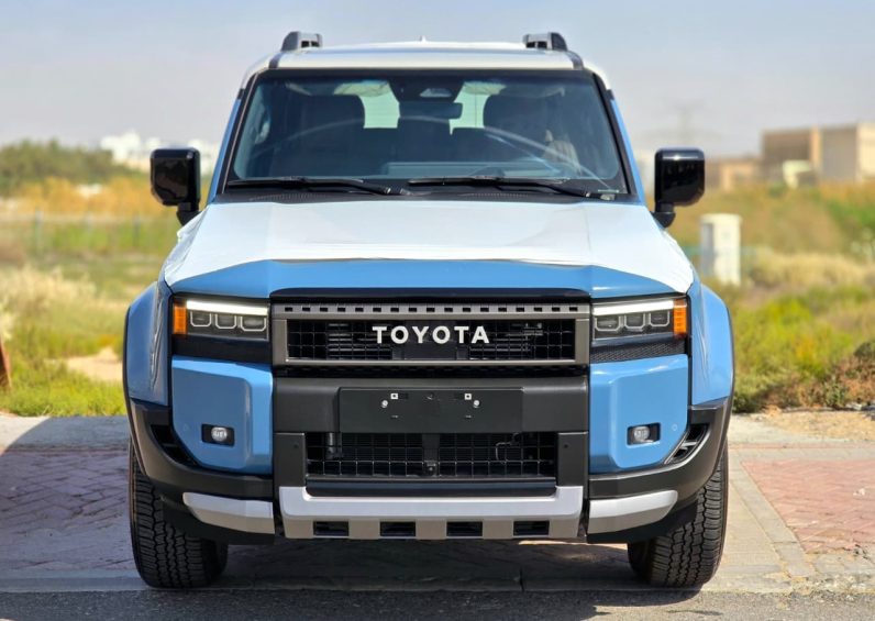 TOYOTA PRADO 2.4T PETROL – ADVENTURE HIGH PACKAGE – MEMORY SEATS – RADAR – HUD – 2025 MODEL – BLUE INSIDE BROWN