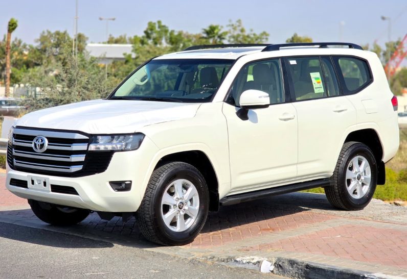 TOYOTA LC300 4.0L PETROL – GXR MID – SUNROOF – 18” A/W – 2025 MODEL – WHITE INSIDE BEIGE