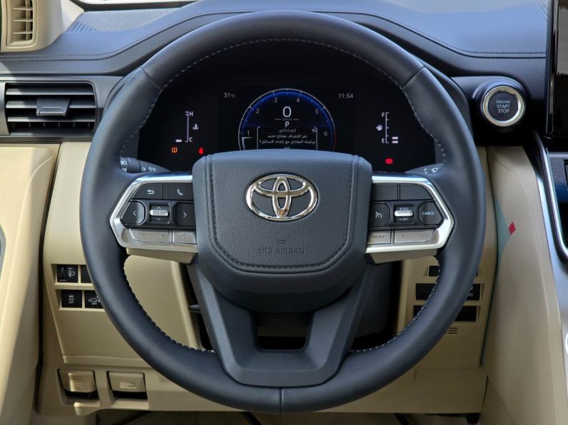 TOYOTA LC300 4.0L PETROL – GXR MID – SUNROOF – 18” A/W – 2025 MODEL – WHITE INSIDE BEIGE