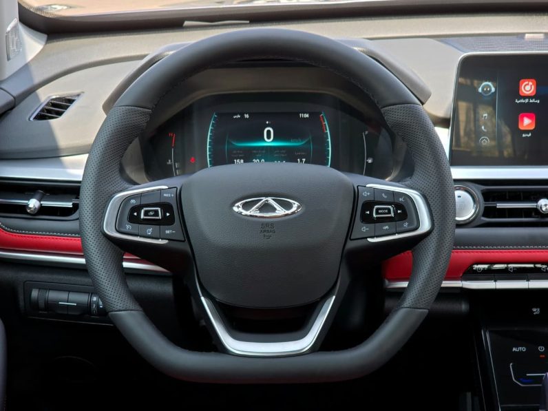 TIGGO 7 CHAMPION – 1.5T – PENORAMA – 360 CAMERA – LEATHER – DRIVER POWER SEAT – ALLOY WHEEL – GCC – 2026 MODEL – GRAY INSIDE RED – GCC SPECS