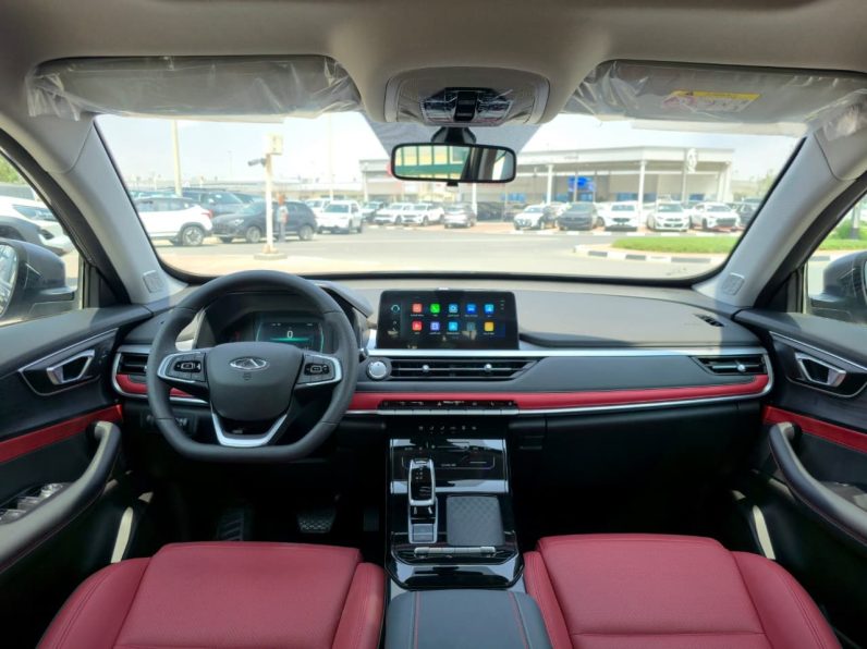 TIGGO 7 CHAMPION – 1.5T – PENORAMA – 360 CAMERA – LEATHER – DRIVER POWER SEAT – ALLOY WHEEL – GCC – 2026 MODEL – GRAY INSIDE RED – GCC SPECS